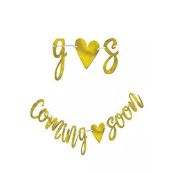 Baby Shower Coming Soon Foil Letter Banner Decoration