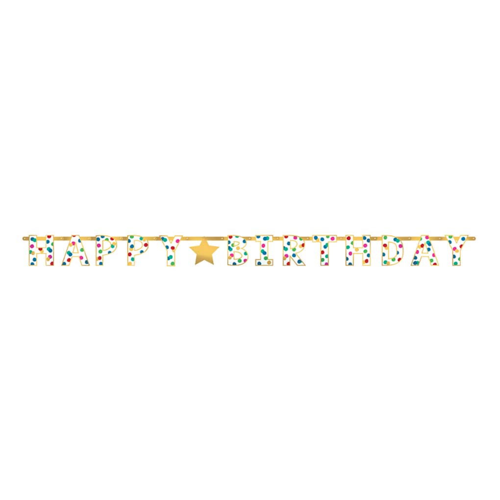 Happy Dots Birthday Letter Banner Decoration