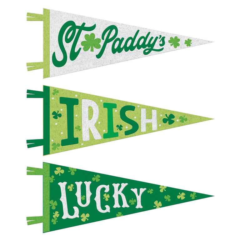 St. Patrick's Day Pennants 3pcs