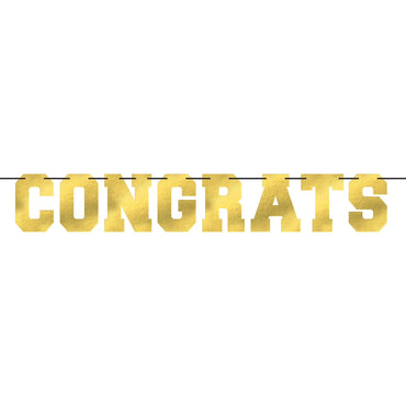 Congrats Grad Foil Letter Banner