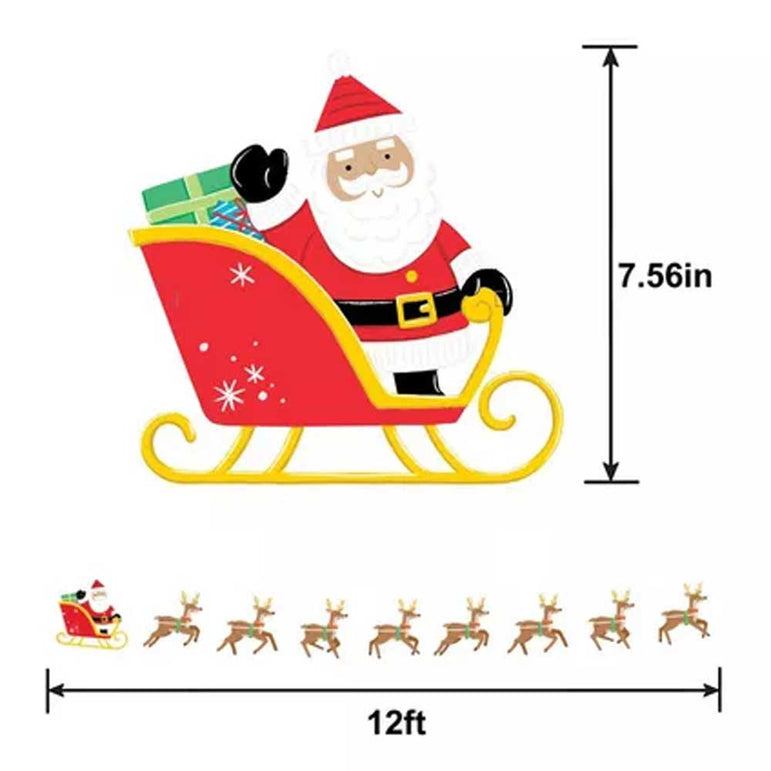 Santa & Reindeer Paper Banner