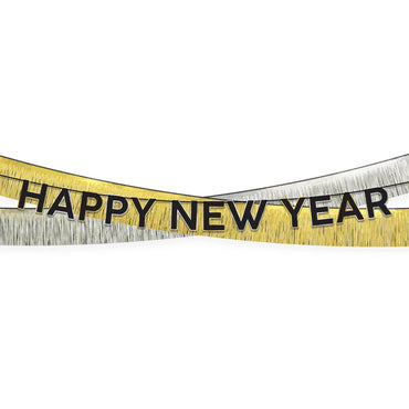 Happy New Year Tinsel Garland and Letter Banner Kit Decorations