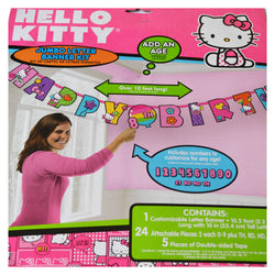 Hello Kitty Rainbow Add-An-Age Letter Banner