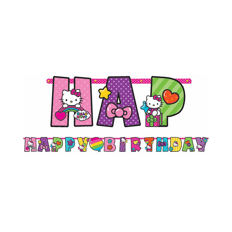 Hello Kitty Rainbow Add-An-Age Letter Banner