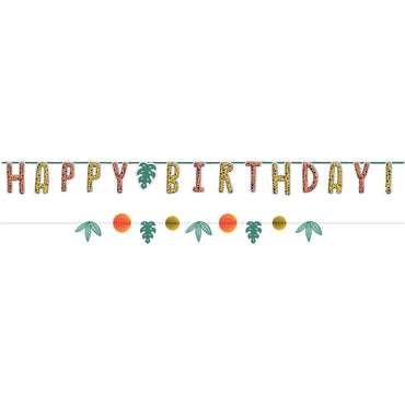 Get Wild Birthday Banner Kit Decoration 2pcs