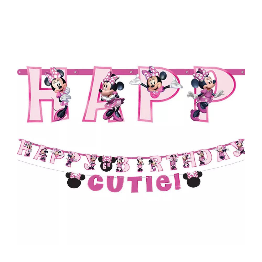 Minnie Mouse Forever Personalized Letter Banner Kit 2pcs