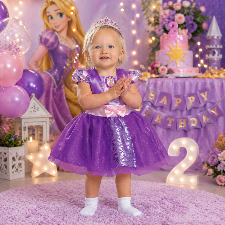 rapunzel dress toddler Posh Peanut Baby Girl's Disney Twirl Bodysuit in Purple, 12-18 mo, Viscose from Bamboo in this outfit theyll have one of the fairest looks in all the land Rapunzel Costume for Kids