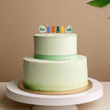 Partying Dinosaurs Birthday Pick Candle Decoration 6pcs