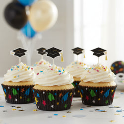 Graduation Multicolor Baking Cups and Picks Set