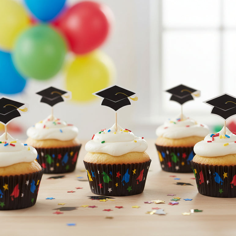 Congrats Grad Baking Cups and Picks Set