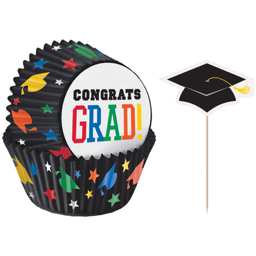 Congrats Grad Baking Cups and Picks Set