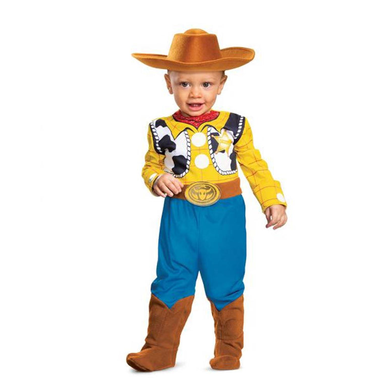 Infant Toy Story Woody Deluxe Costume - Baby Cowboy Jumpsuit & Hat Set
