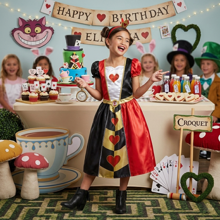 Child Queen of Hearts Alice in Wonderland Classic Costume
