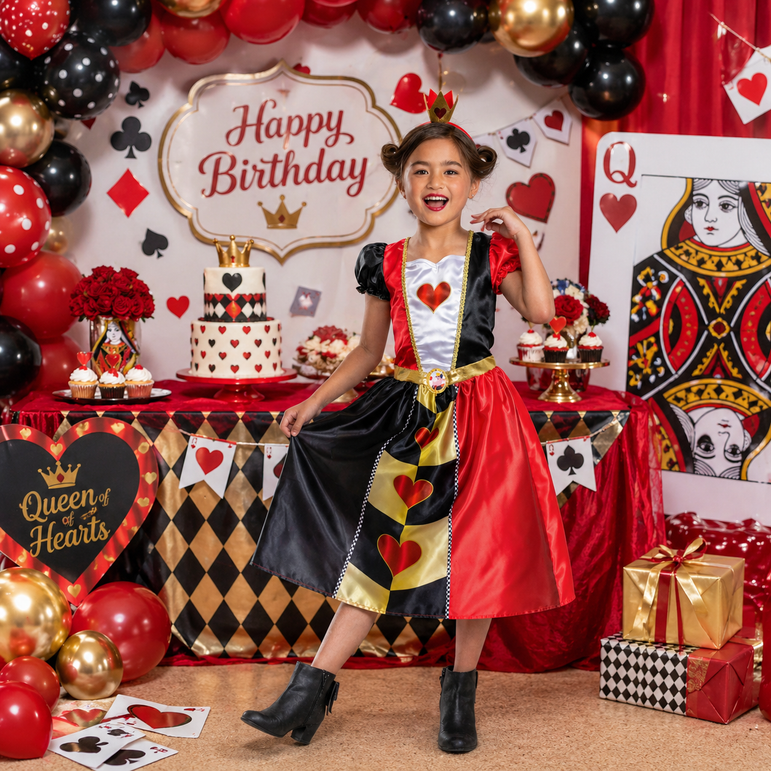 Child Queen of Hearts Alice in Wonderland Classic Costume