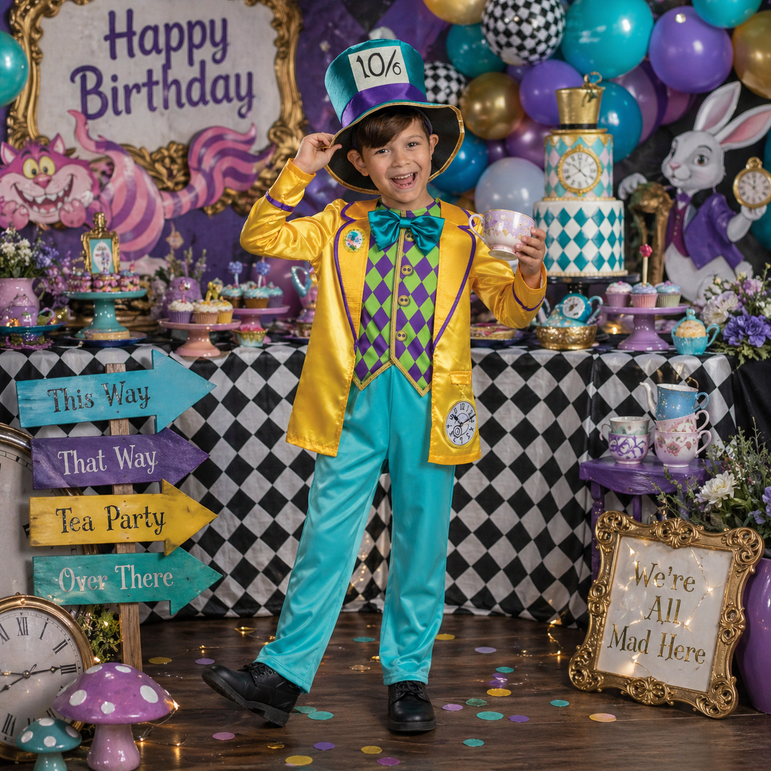 Child Mad Hatter Alice in Wonderland Classic Costume