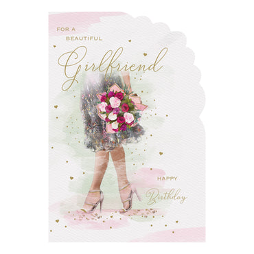 For A Beautiful Girlfriend Birthday Greeting Card