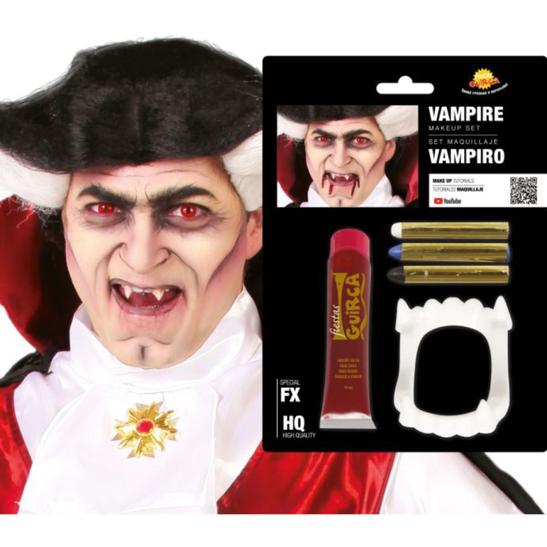Blister Pack Vampire Makeup with Blood