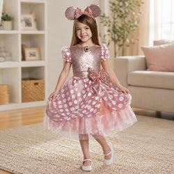 Child Disney Minnie Mouse Rose Gold Deluxe Costume