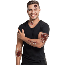 Wounds with Worms Tattoos 30x13cm