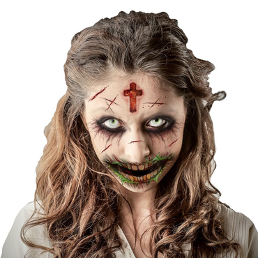 Zombie Face Tattoos 30x13cm