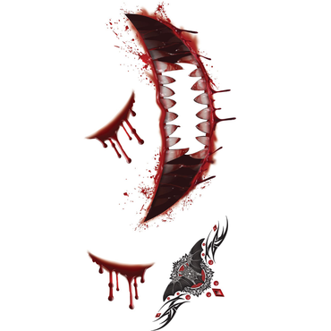 Vampire Face Tattoos 30x13cm