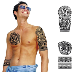 Black Flowers Tattoo 14x30cm