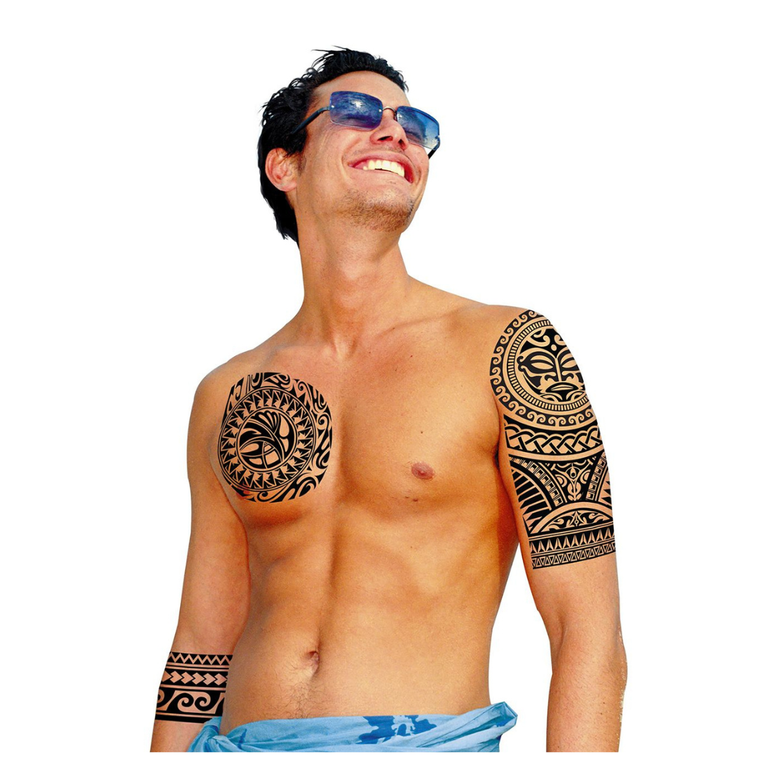 Black Flowers Tattoo 14x30cm