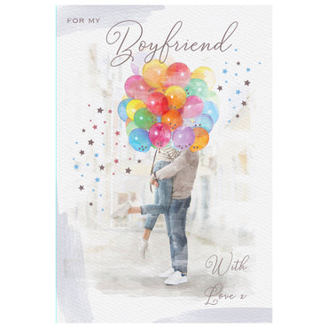For My Boyfriend With Love Birthday Greeting Card