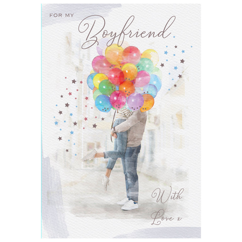 For My Boyfriend With Love Birthday Greeting Card