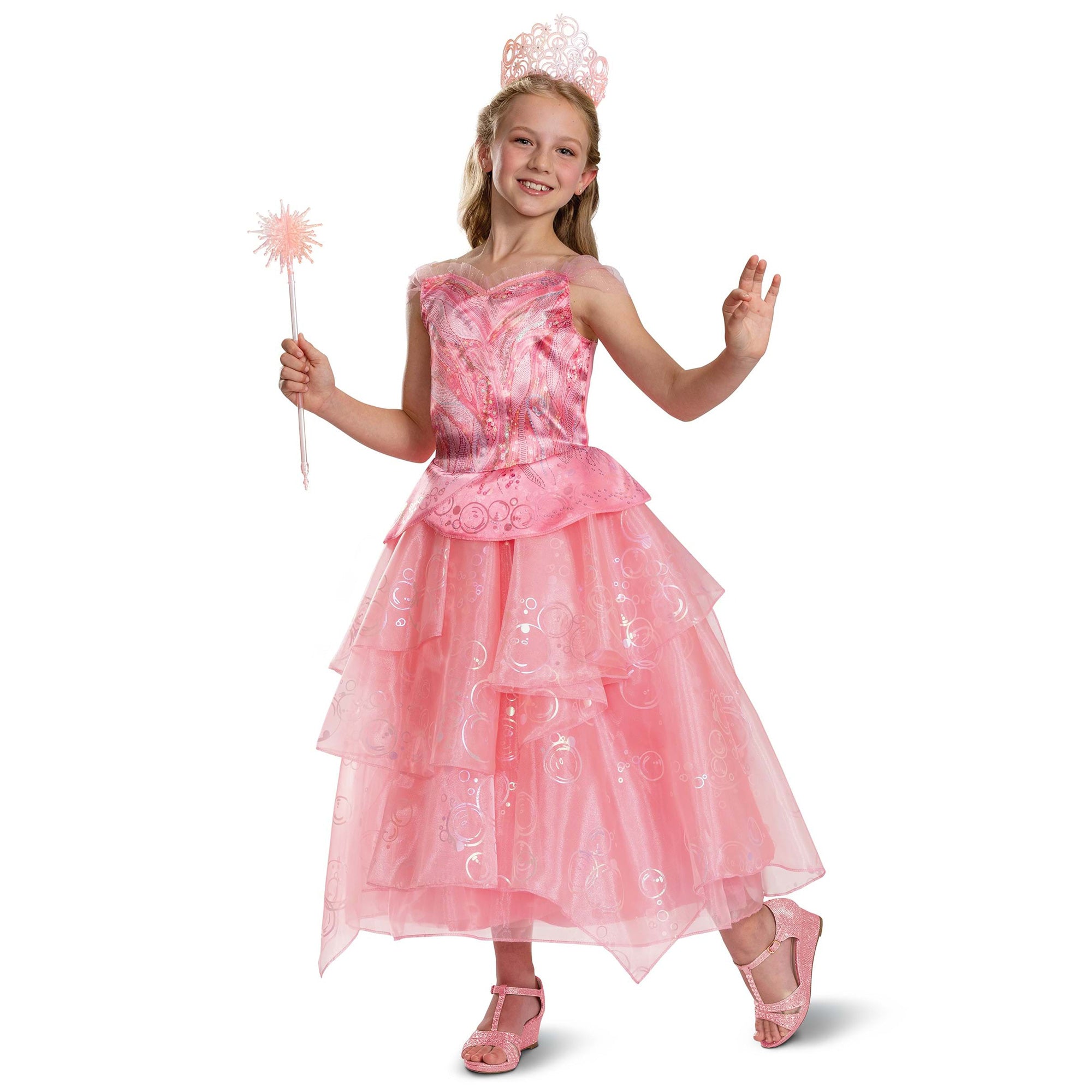 Child Wicked Glinda Pink Dress Deluxe Costume