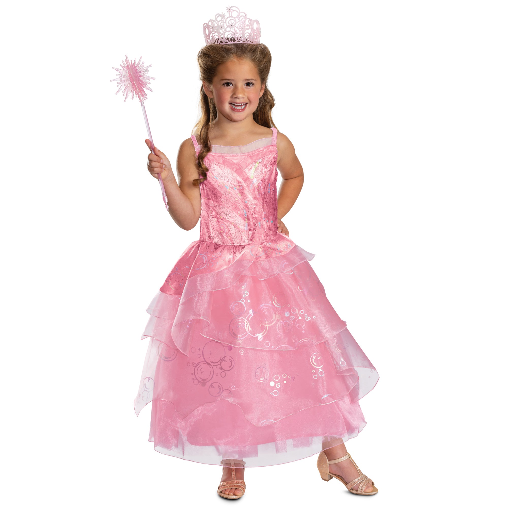 Toddler Wicked Glinda Pink Dress Deluxe Costume