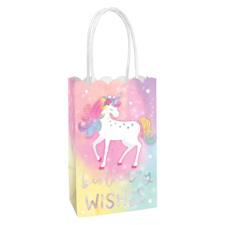 Enchanted Unicorn Kraft Bag 8in 8pcs