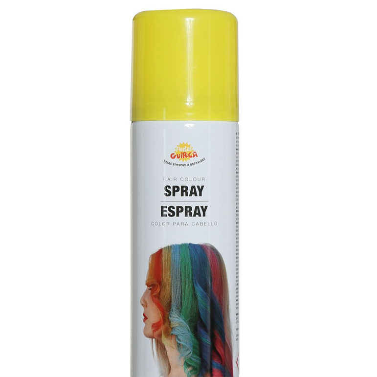 Fluorescent Yellow Sparkling Hair Spray Bottle 125ml