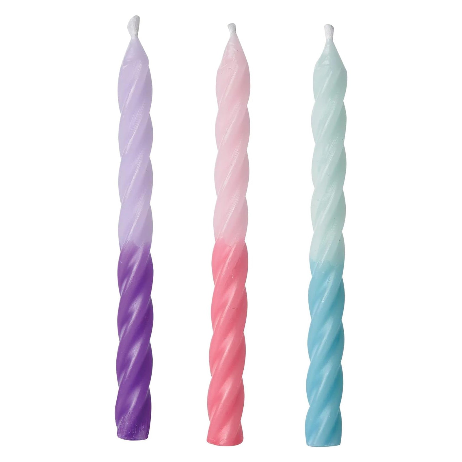 Pastel Colorblock Birthday Candles 3in,12pcs