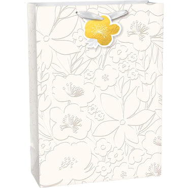 Floral Embossed Extra Large Paper Bag