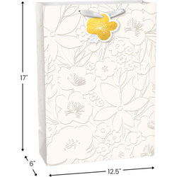 Floral Embossed Extra Large Paper Bag