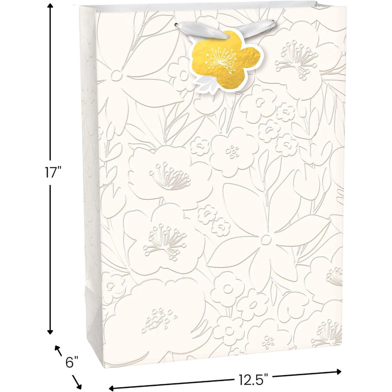 Floral Embossed Extra Large Paper Bag