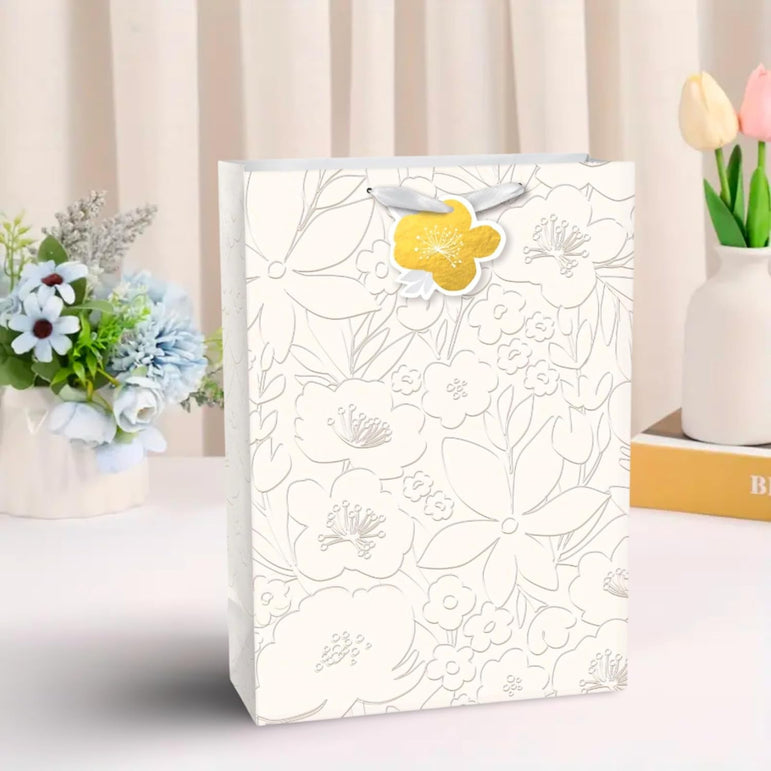 Floral Embossed Extra Large Paper Bag