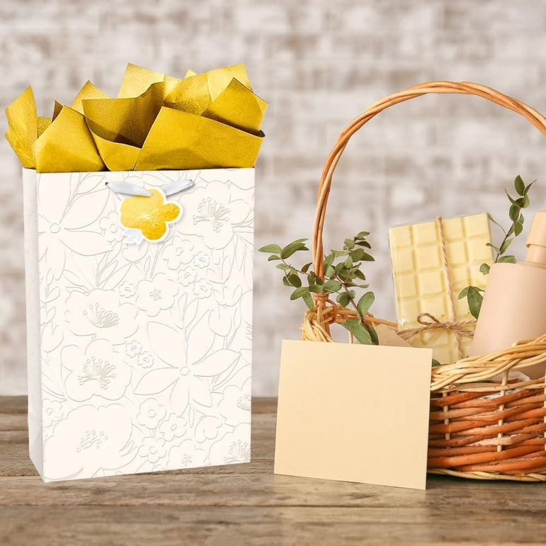 Floral Embossed Extra Large Paper Bag