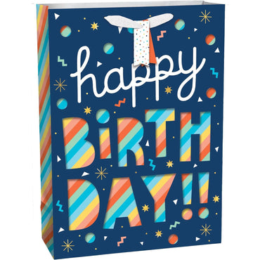 Happy Birthday Cutout Letters Extra Large Paper Bag