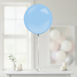 Pastel Blue Standard Latex Balloons 24in, 4pcs