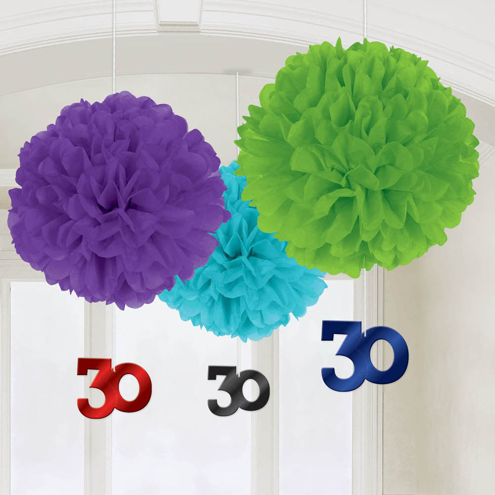 60th Birthday Fluffy With Danglers 3pcs