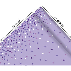 Purple Printed Scatter Dot Paper Jumbo Gift Wrap