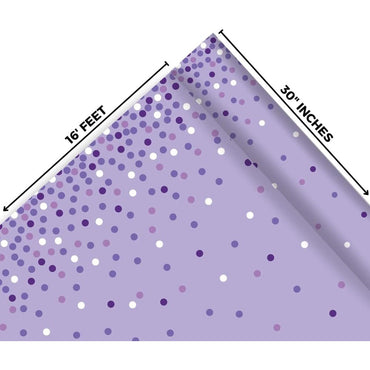 Purple Printed Scatter Dot Paper Jumbo Gift Wrap