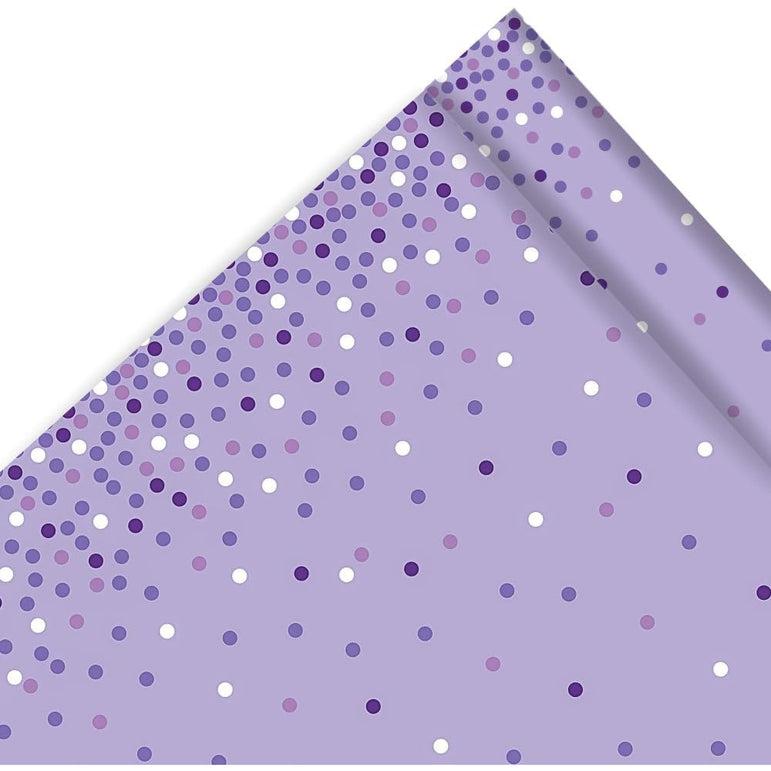 Purple Printed Scatter Dot Paper Jumbo Gift Wrap