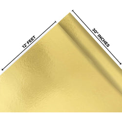 Gold Metallic Jumbo Paper Gift Wrap 12ft x 30in