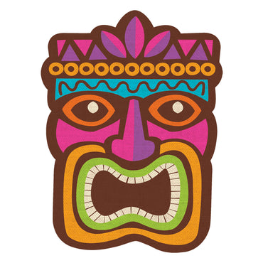 Tiki Luau Paper Cutout 8in