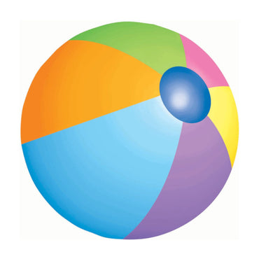 Beach Ball Paper Cutout 8in