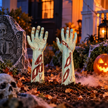 Zombies Hands Garden Stakes 24in, 2pcs