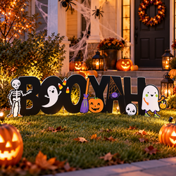 Halloween Boo-Yah! Corrugate & Plastic Yard Sign